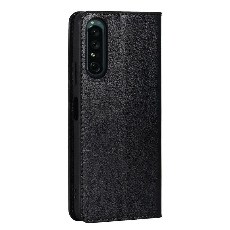 θηκη κινητου Sony Xperia 1 IV Θήκη Flip Γνήσιο Δέρμα